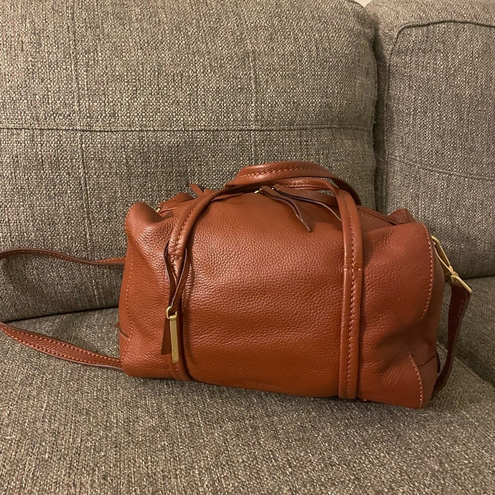 Vera Bradley "Mallory" leather satchel bag.